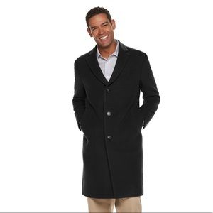 Men's Chaps Classic-Fit Wool-Blend Top Coat NWT 48